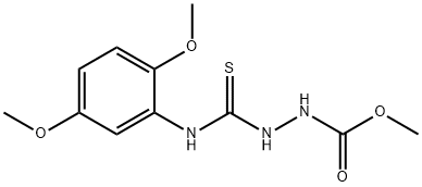 methyl 2-((2,5-dimethoxyphenyl)carbamothioyl)hydrazinecarboxylate Struktur