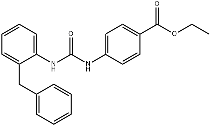 ethyl 4-(3-(2-benzylphenyl)ureido)benzoate Struktur