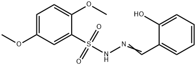 (Z)-N'-(2-hydroxybenzylidene)-2,5-dimethoxybenzenesulfonohydrazide Struktur