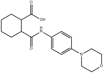 2-((4-morpholinophenyl)carbamoyl)cyclohexanecarboxylic acid Struktur