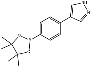 4-(4-(4,4,5,5-Tetramethyl-1,3,2-dioxaborolan-2-yl)phenyl)-1h-pyrazole Struktur