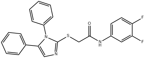 N-(3,4-difluorophenyl)-2-[(1,5-diphenyl-1H-imidazol-2-yl)sulfanyl]acetamide Struktur