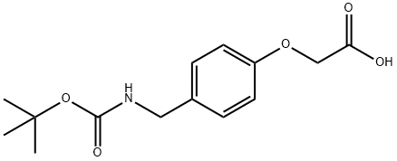 2-[[4-(Boc-amino)methyl]phenoxy]acetic acid Struktur