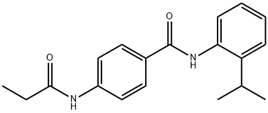 4-(propanoylamino)-N-[2-(propan-2-yl)phenyl]benzamide Struktur