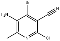 5-amino-4-bromo-2-chloro-6-methyl-nicotinonitrile Struktur