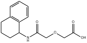 2-(2-oxo-2-((1,2,3,4-tetrahydronaphthalen-1-yl)amino)ethoxy)acetic acid Struktur