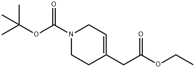 tert-butyl 4-(2-ethoxy-2-oxoethyl)-5,6-dihydropyridine-1(2H)-carboxylate Struktur