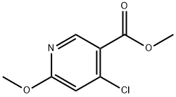 4-Chloro-6-methoxy-nicotinic acid methyl ester Struktur