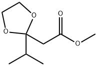 methyl 2-(2-isopropyl-1,3-dioxolan-2-yl)acetate Struktur