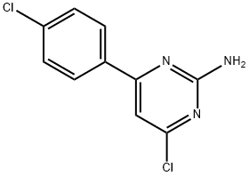 4-chloro-6-(4-chlorophenyl)pyrimidin-2-amine Struktur