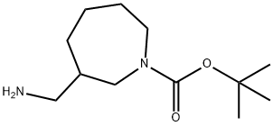 tert-butyl 3-(aminomethyl)azepane-1-carboxylate Struktur