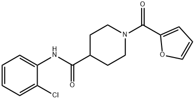 N-(2-chlorophenyl)-1-(furan-2-ylcarbonyl)piperidine-4-carboxamide Struktur