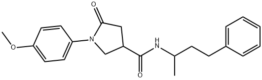 1-(4-methoxyphenyl)-5-oxo-N-(4-phenylbutan-2-yl)pyrrolidine-3-carboxamide Struktur