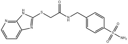 2-(3H-imidazo[4,5-b]pyridin-2-ylsulfanyl)-N-(4-sulfamoylbenzyl)acetamide Struktur