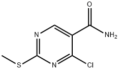 4-Chloro-2-(methylthio)pyrimidine-5-carboxamide Struktur