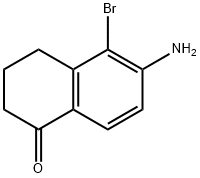 6-amino-5-bromo-3,4-dihydronaphthalen-1(2H)-one Struktur