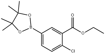 ethyl 2-chloro-5-(4,4,5,5-tetramethyl-1,3,2-dioxaborolan-2-yl)benzoate Struktur