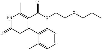 2-propoxyethyl 2-methyl-6-oxo-4-(o-tolyl)-1,4,5,6-tetrahydropyridine-3-carboxylate Struktur