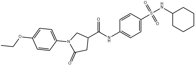 N-[4-(cyclohexylsulfamoyl)phenyl]-1-(4-ethoxyphenyl)-5-oxopyrrolidine-3-carboxamide Struktur