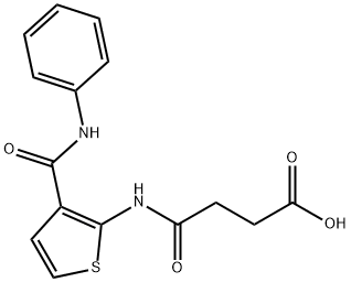 4-oxo-4-((3-(phenylcarbamoyl)thiophen-2-yl)amino)butanoic acid Struktur