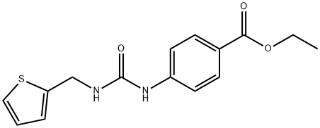 ethyl 4-(3-(thiophen-2-ylmethyl)ureido)benzoate Struktur