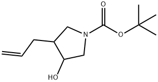 tert-Butyl 3-allyl-4-hydroxypyrrolidine-1-carboxylate Struktur