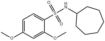 N-cycloheptyl-2,4-dimethoxybenzenesulfonamide Struktur