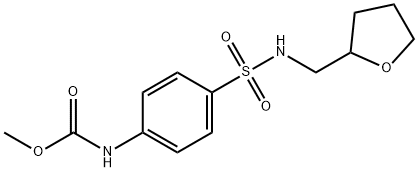 methyl (4-(N-((tetrahydrofuran-2-yl)methyl)sulfamoyl)phenyl)carbamate Struktur