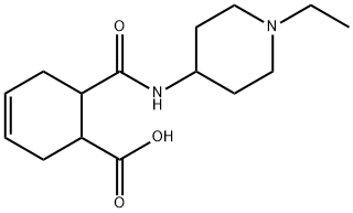 6-((1-ethylpiperidin-4-yl)carbamoyl)cyclohex-3-enecarboxylic acid Struktur