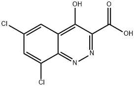 6,8-Dichloro-4-oxo-1,4-dihydrocinnoline-3-carboxylic acid Struktur