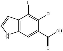 5-Chloro-4-fluoro-1H-indole-6-carboxylic acid Struktur