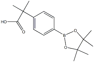 2-methyl-2-(4-(4,4,5,5-tetramethyl-1,3,2-dioxaborolan-2-yl)phenyl)propanoic acid Struktur