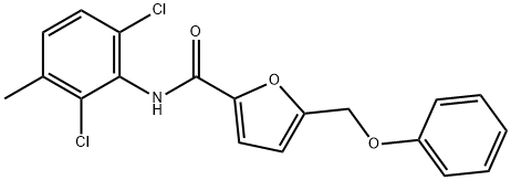 N-(2,6-dichloro-3-methylphenyl)-5-(phenoxymethyl)-2-furamide Struktur