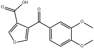 4-(3,4-dimethoxybenzoyl)-3-furoic acid Struktur