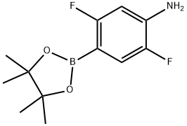 2,5-difluoro-4-(4,4,5,5-tetramethyl-1,3,2-dioxaborolan-2-yl)benzenamine Struktur