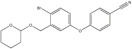 4-(4-bromo-3-(((tetrahydro-2H-pyran-2-yl)oxy)methyl)phenoxy)benzonitrile Structure