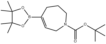 1H-Azepine-1-carboxylic acid, 2,3,4,7-tetrahydro-5-(4,4,5,5-tetramethyl-1,3,2-dioxaborolan-2-yl)-, 1,1-dimethylethyl ester Struktur