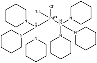 Dichlorobis[tri(1-piperidinyl)phosphine]palladium(II) Struktur