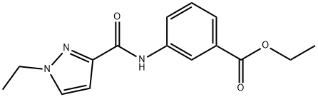 ethyl 3-(1-ethyl-1H-pyrazole-3-carboxamido)benzoate Struktur