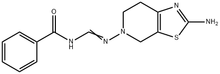 (E)-N-(Amino(2-amino-6,7-dihydrothiazolo[5,4-c]pyridin-5(4H)-yl)methylene)benzamide Struktur