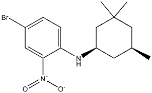 4-bromo-2-nitro-N-(cis-3,3,5-trimethylcyclohexyl)aniline Struktur