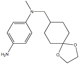 N1-(1,4-dioxaspiro[4.5]decan-8-ylmethyl)-N1-methylbenzene-1,4-diamine Struktur