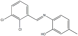 2-[(2,3-dichlorobenzylidene)amino]-5-methylphenol Struktur