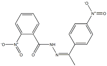 2-nitro-N'-[1-(4-nitrophenyl)ethylidene]benzohydrazide Struktur