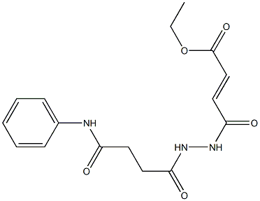 ethyl 4-[2-(4-anilino-4-oxobutanoyl)hydrazino]-4-oxo-2-butenoate Struktur