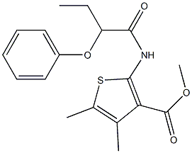 methyl 4,5-dimethyl-2-(2-phenoxybutanamido)thiophene-3-carboxylate Structure