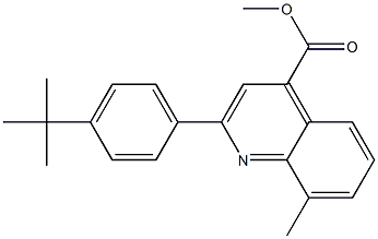 methyl 2-(4-(tert-butyl)phenyl)-8-methylquinoline-4-carboxylate Struktur