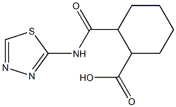 2-((1,3,4-thiadiazol-2-yl)carbamoyl)cyclohexanecarboxylic acid Struktur