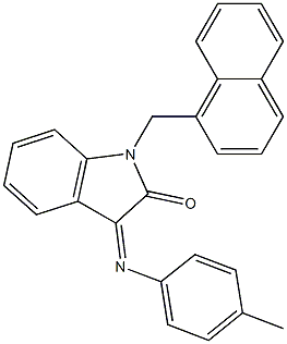 (Z)-1-(naphthalen-1-ylmethyl)-3-(p-tolylimino)indolin-2-one Struktur