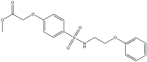 methyl 2-(4-(N-(2-phenoxyethyl)sulfamoyl)phenoxy)acetate Struktur